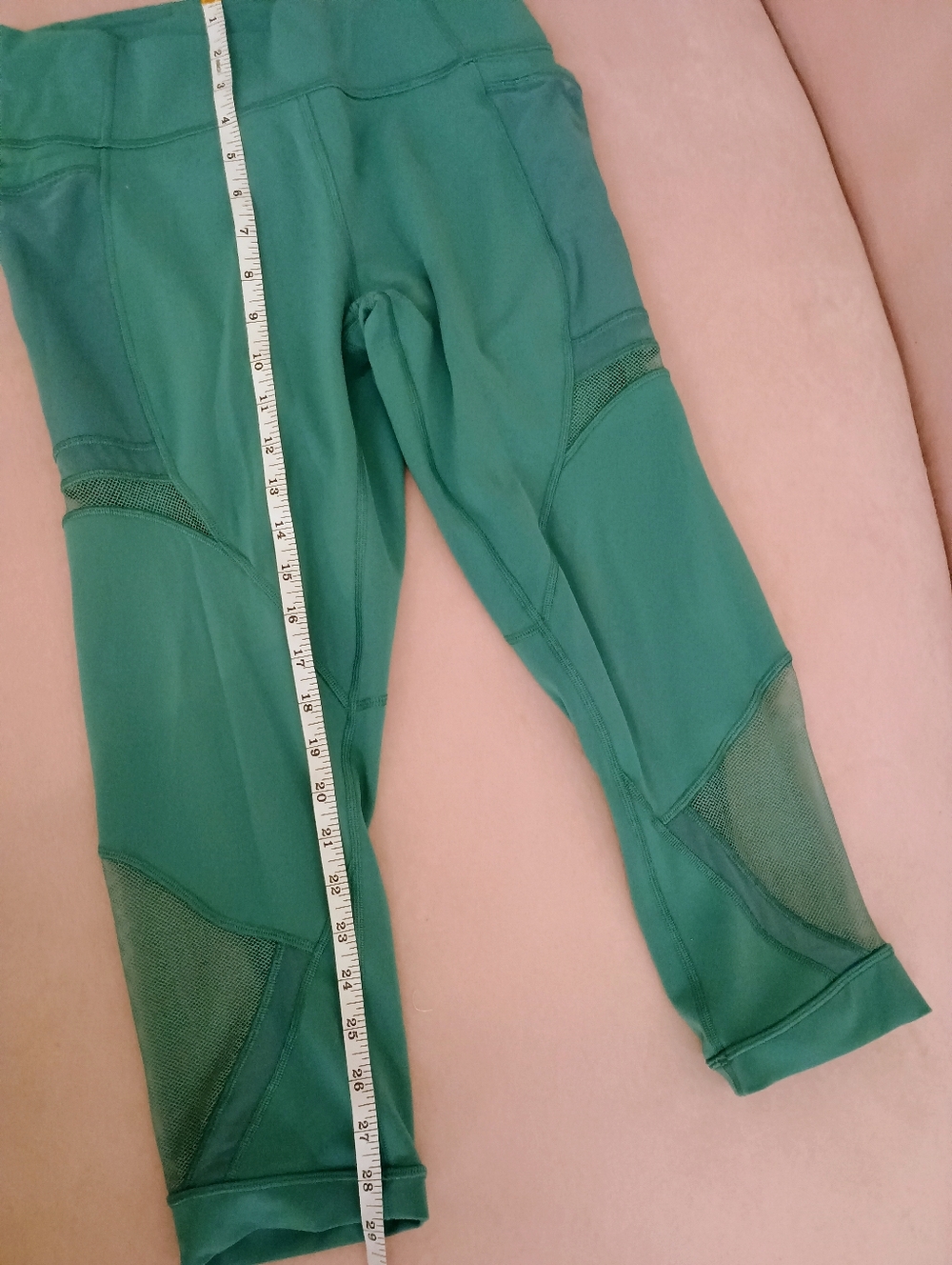 Lululemon Women’s Forget the Sweat Mesh-Panel Active Crop Leggings Size 10 - Picture 4 of 7